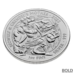 2025 1 oz British Beowulf & Grendel's Mother Silver Coin (BU)