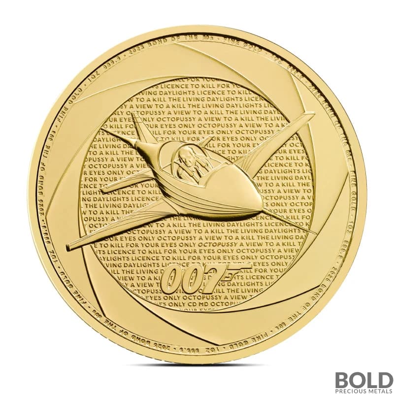 2025 1 oz British James Bond Of The 80's Gold Coin (BU)