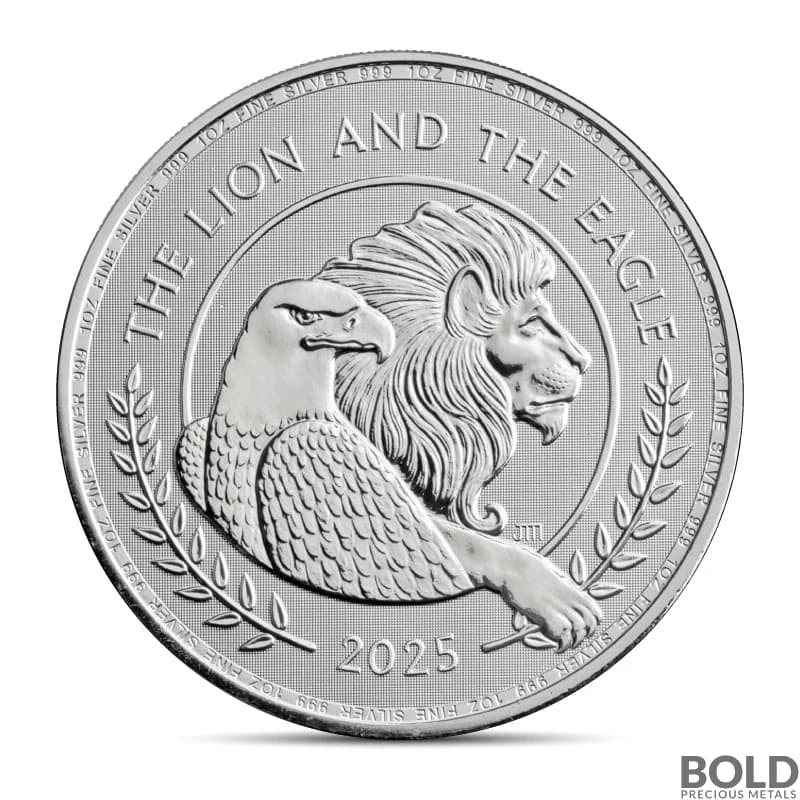2025 1 oz British Lion and American Eagle Silver Coin (BU)