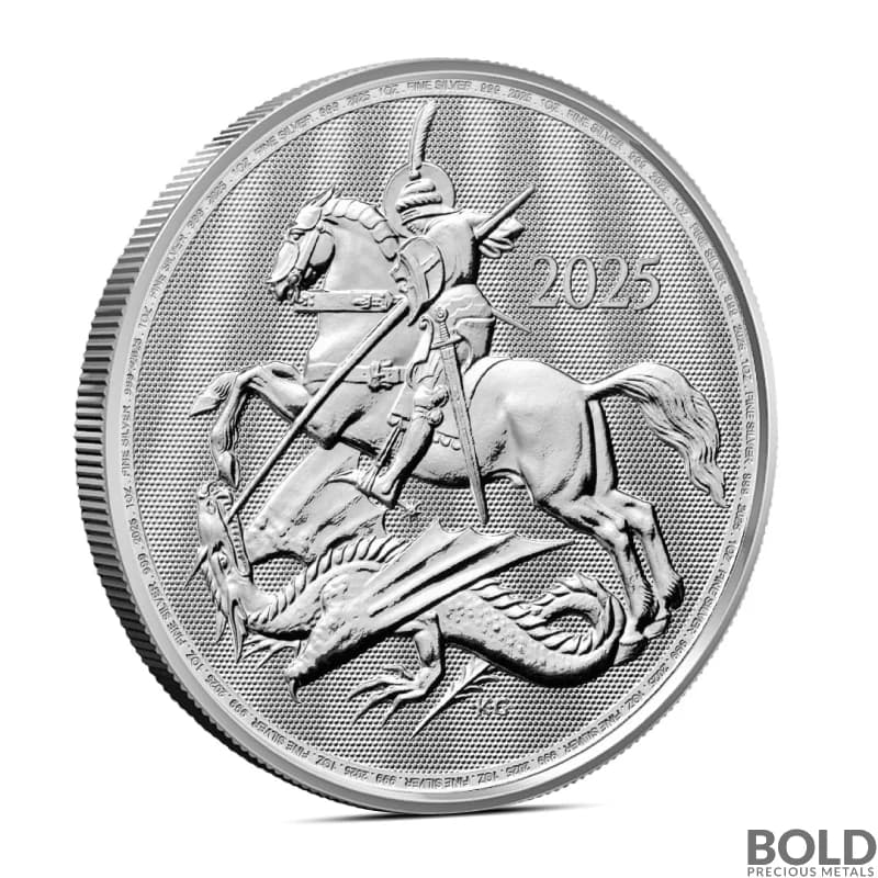 2025 1 oz British St George and the Dragon Silver Coin (BU)
