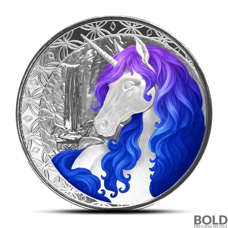 2025 1 oz Fiji Unicorn Celestra Silver Coin (Colored)