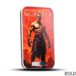 2025 1 oz Monster Collection Frankenstein's Monster Colorized Silver Bar (Limited Edition)