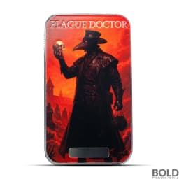 2025 1 oz Monster Collection Plague Doctor Colorized Silver Bar (Limited Edition)