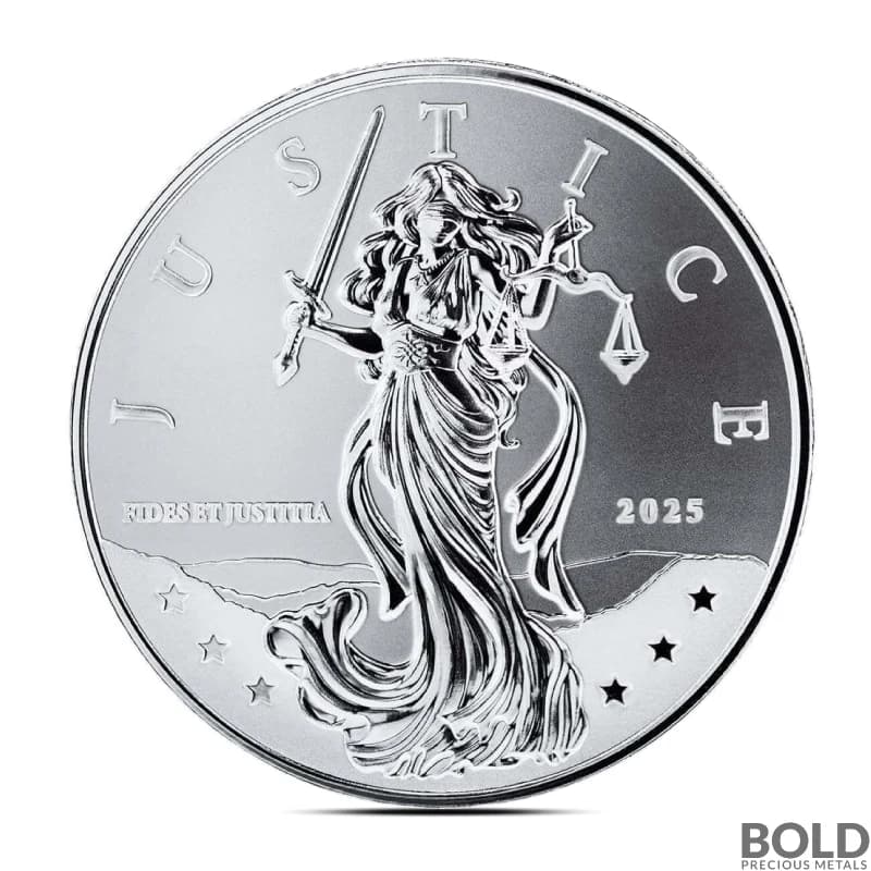 2025 1 oz Niue Lady Justice Silver Coin