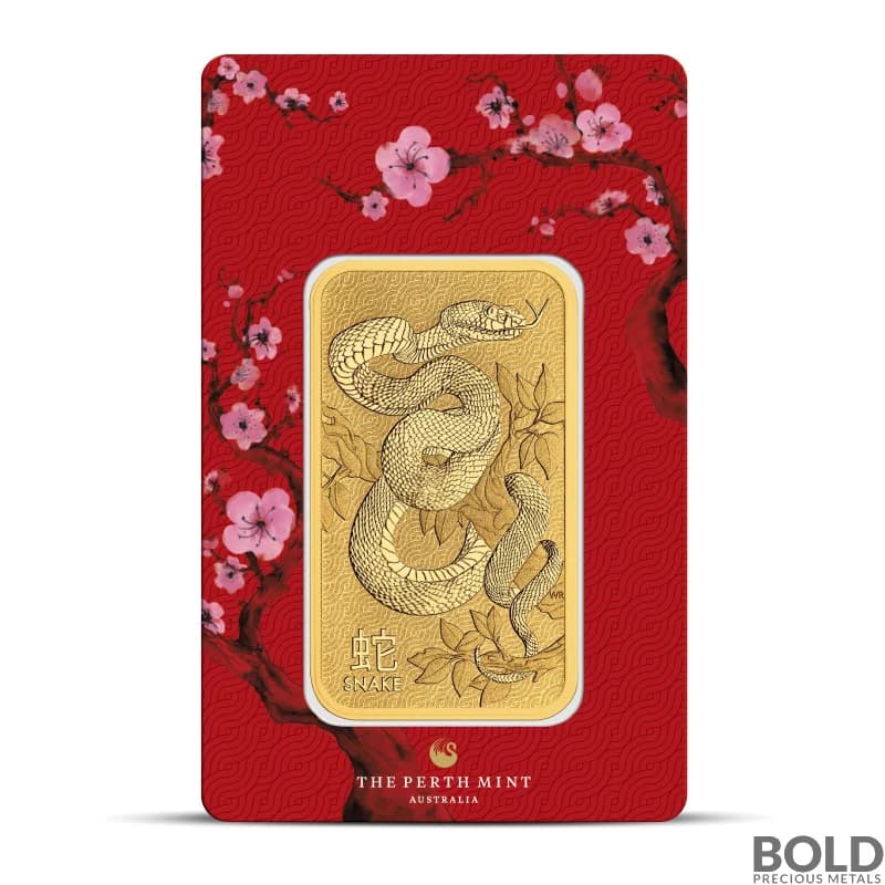 2025 1 oz Perth Snake Gold Bar