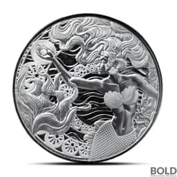 2025 1 oz Samoa Mermaid & Pearl Silver Coin
