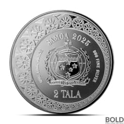 2025 1 oz Samoa Mermaid & Pearl Silver Coin