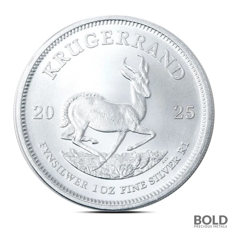 2025 1 oz South Africa Krugerrand Silver Coin (BU)-Impaired