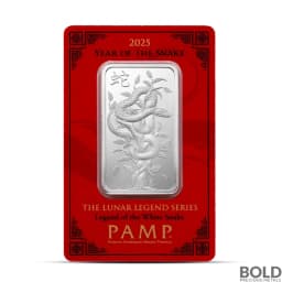 2025 10 Gram PAMP Lunar Snake Silver Bar