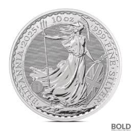 2025 10 oz British Britannia Silver Coin (BU)