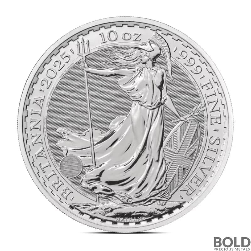 2025 10 oz British Britannia Silver Coin (BU)