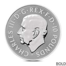 2025 10 oz British Tudor Beasts: Greyhound of Richmond Silver Coin (BU)
