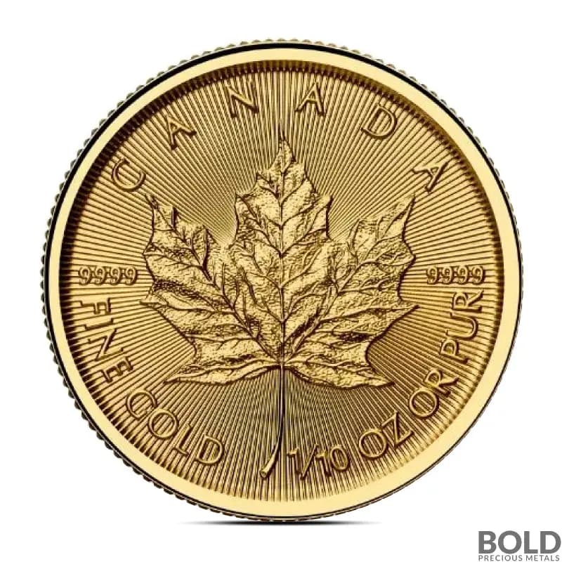 2025 1/10 oz Canadian Maple Leaf Gold Coin (BU)