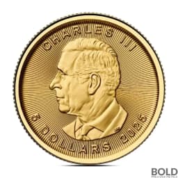 2025 1/10 oz Canadian Maple Leaf Gold Coin (BU)