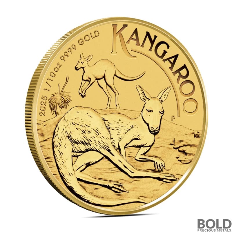 2025 1/10 oz Australian Kangaroo Gold Coin (BU)