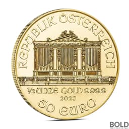 2025 1/2 oz Austrian Philharmonic Gold Coin (BU)