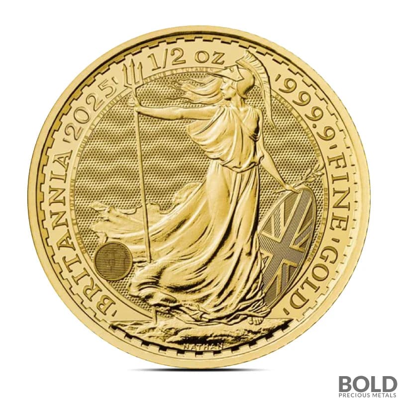 2025 1/2 oz British Britannia Gold Coin (BU)