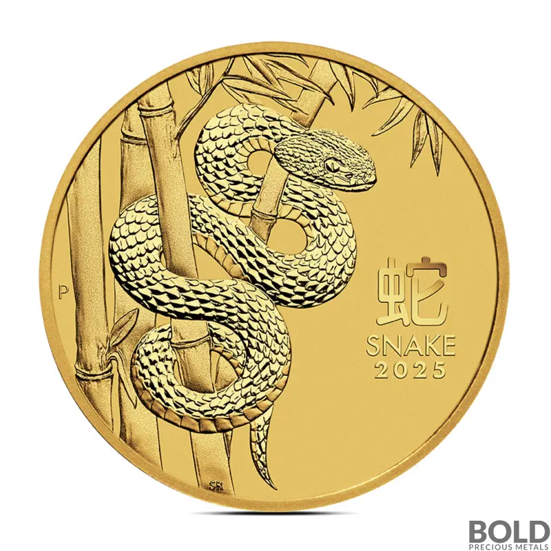 2025 1/20 oz Perth Lunar Year of the Snake Gold Coin (BU)