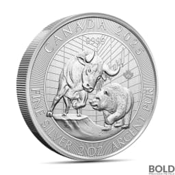2025 2 oz Canadian Bull and Bear Silver Coin (BU)