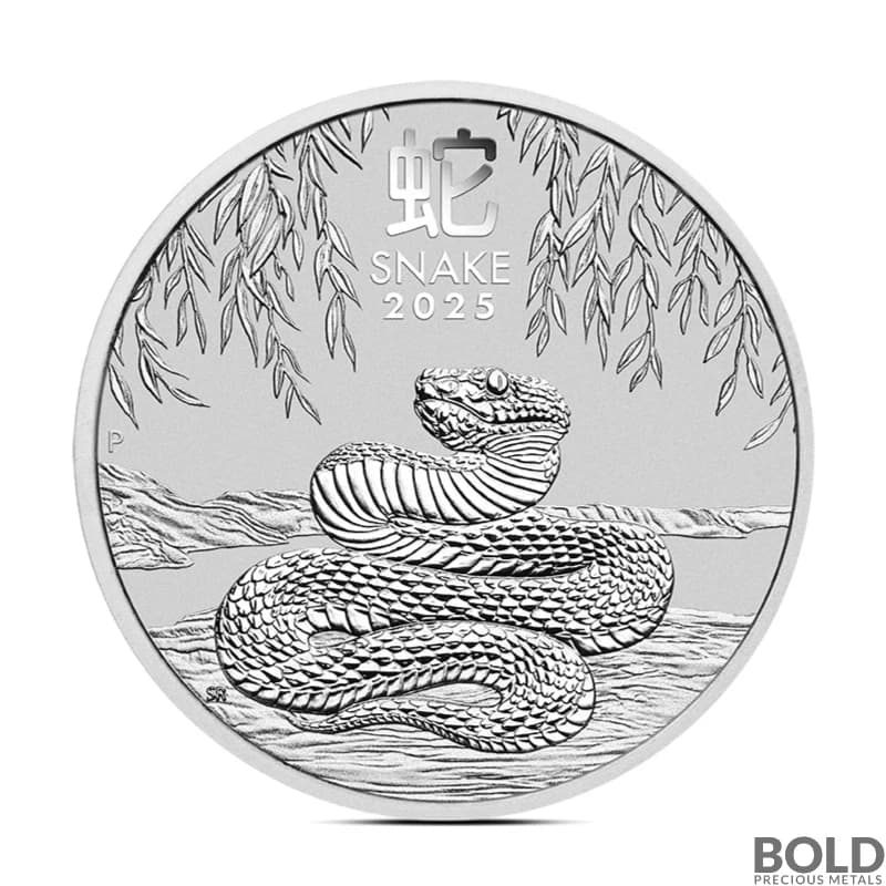 2025 2 oz Perth Lunar Year of the Snake Silver Coin (BU)
