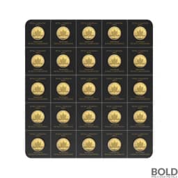 2024 25 Gram Canada Maple Leaf Gold Coin (25x1 Gram)