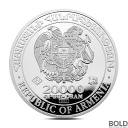 2025 5 Kilo Armenia Noah's Ark Silver Coin (BU)