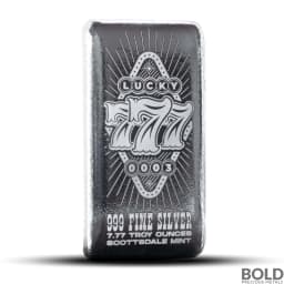 2025 7.77 oz Lucky Sevens Series Cast Silver Bar