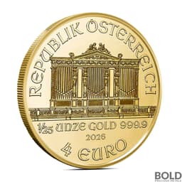 2026 1/25 oz Austrian Philharmonic Gold Coin (BU)