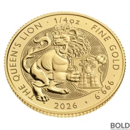 2026 1/4 oz British Tudor Beasts: The Queen's Lion Gold Coin (BU)