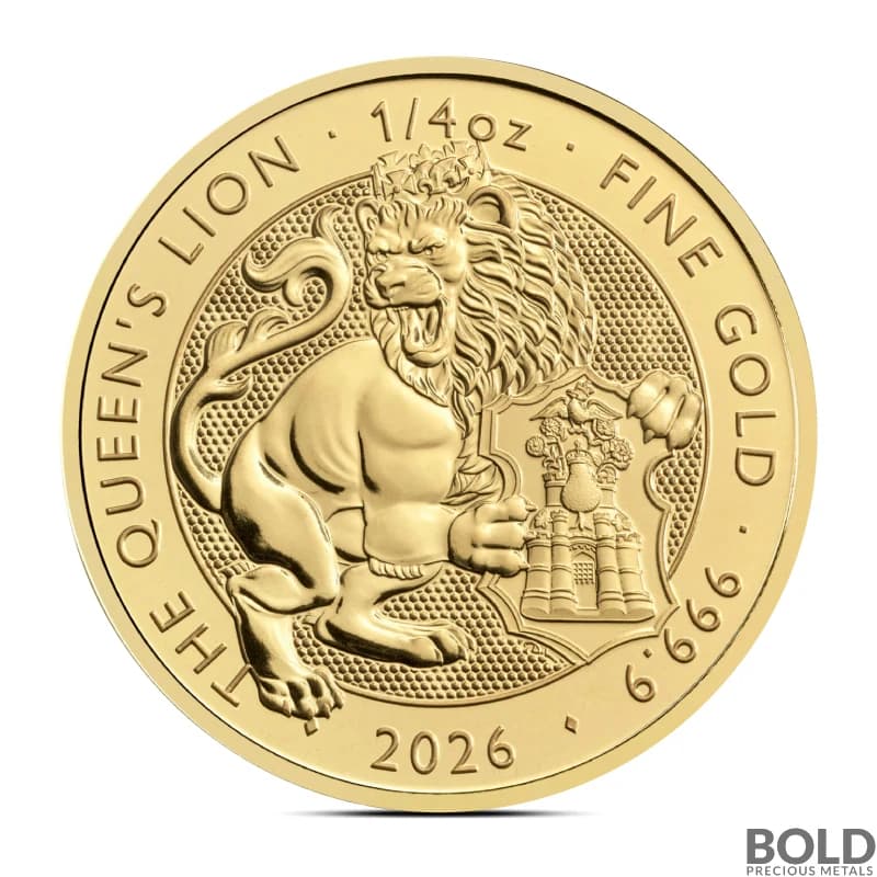 2026 1/4 oz British Tudor Beasts: The Queen's Lion Gold Coin (BU)