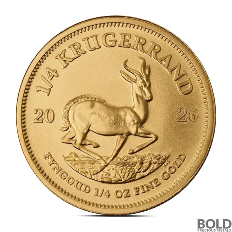 2026 1/4 oz South African Krugerrand Gold Coin (BU)