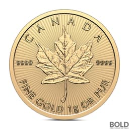 2026 25 Gram Canada Maple Leaf Gold Coin (25x1 Gram)