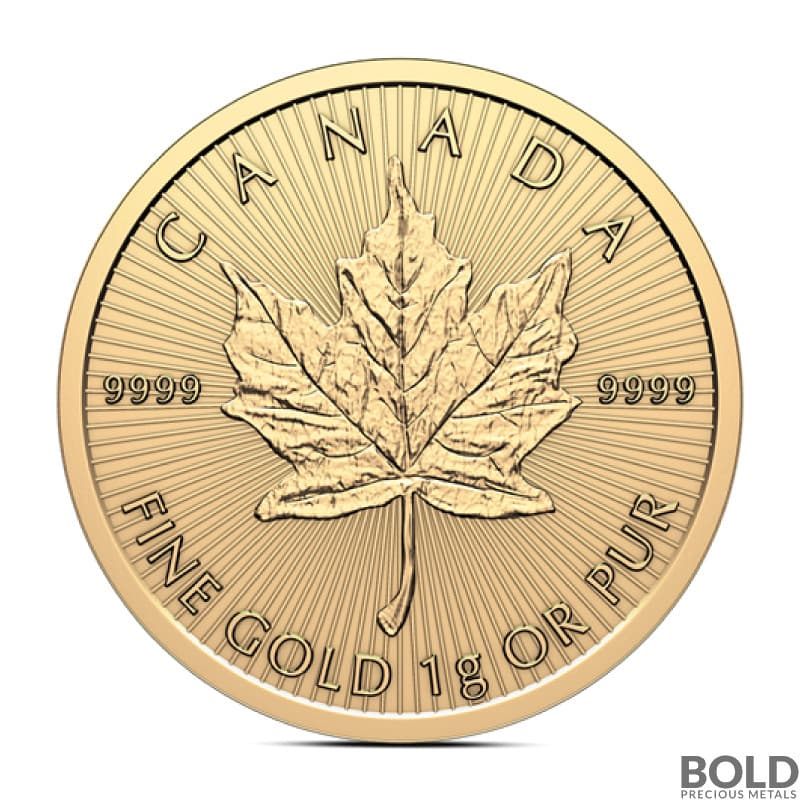 2026 25 Gram Canada Maple Leaf Gold Coin (25x1 Gram)