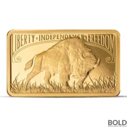 5 Gram PAMP America The Free Buffalo Gold Bar