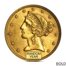 $5 Liberty Half Eagle Gold Coin (BU)