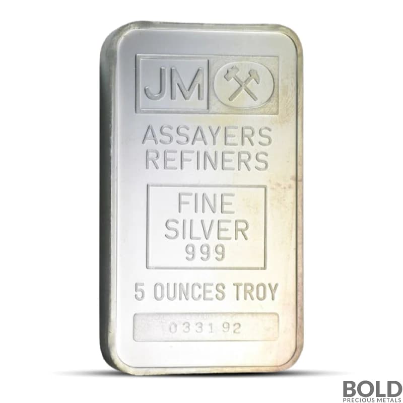 5 oz Johnson Matthey Silver Bar