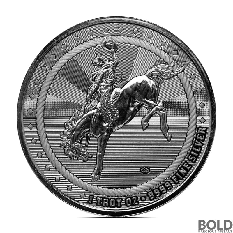 1 oz Scottsdale Cowboy with Buffalo Privy Silver Round
