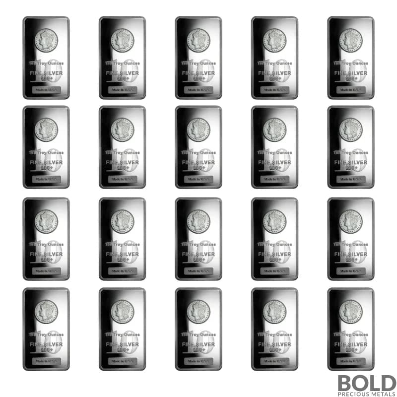 Highland Mint 10 oz Morgan Silver Bar - Lot of 20