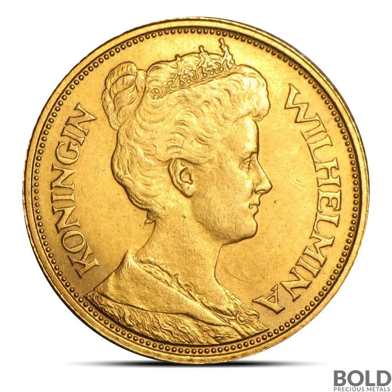 Netherlands 5 Guilder Gold Coin (Avg. Circ)