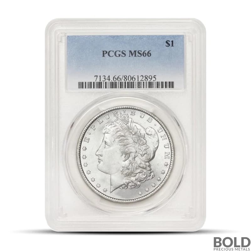 Pre-1921 Morgan Silver Dollar (Random, MS66, PCGS)