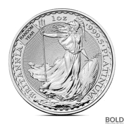 1 oz British Britannia Platinum Coin (BU, Random Date)