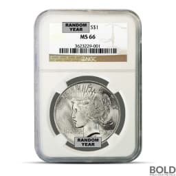 Silver Peace Dollar (MS66, NGC, Random)