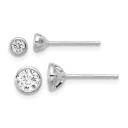 sterling-silver-rh-plated-cz-bezel-post-earrings-set