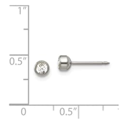 Inverness Titanium Bezel Crystal Earrings