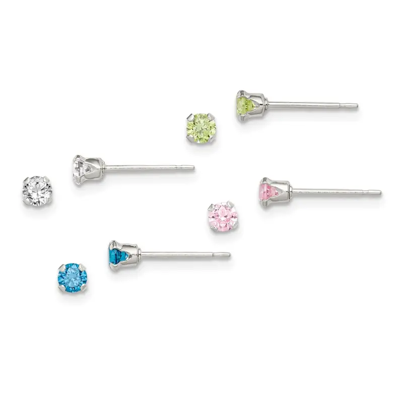 post-stellux-crystal-earring-set-4pc-sterling-silver