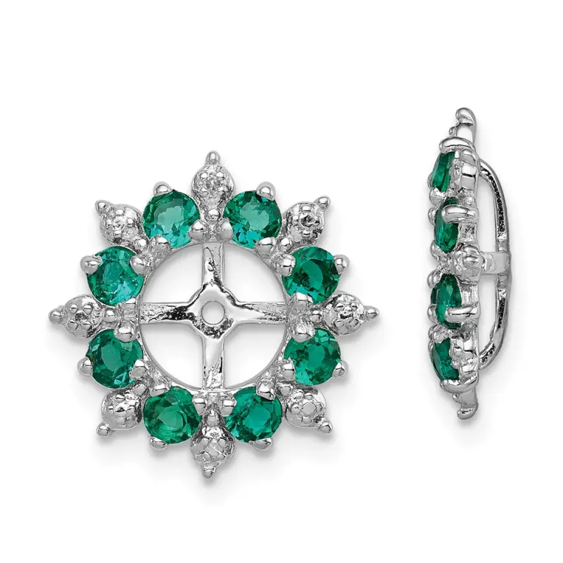 rhodium-diamond-and-created-emerald-earring-jacket-ss