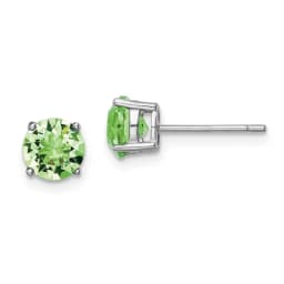 rhodium-plated-light-green-crystal-birthstone-earring-ss