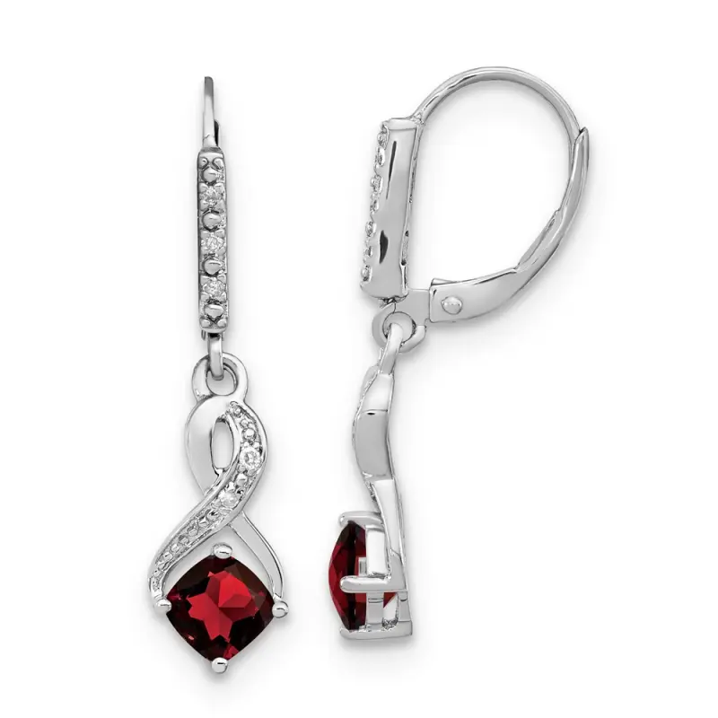 sterling-silver-garnet-and-diamond-leverback-dangle-earrings