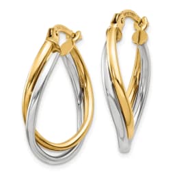 two-tone-polished-oval-hoop-earrings