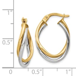 two-tone-polished-oval-hoop-earrings